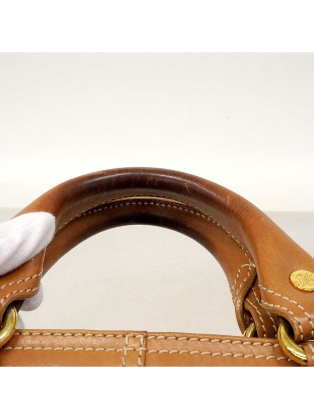 Celine Handbag Boogie Bag Leather Brown Gold - Picture 9 of 10